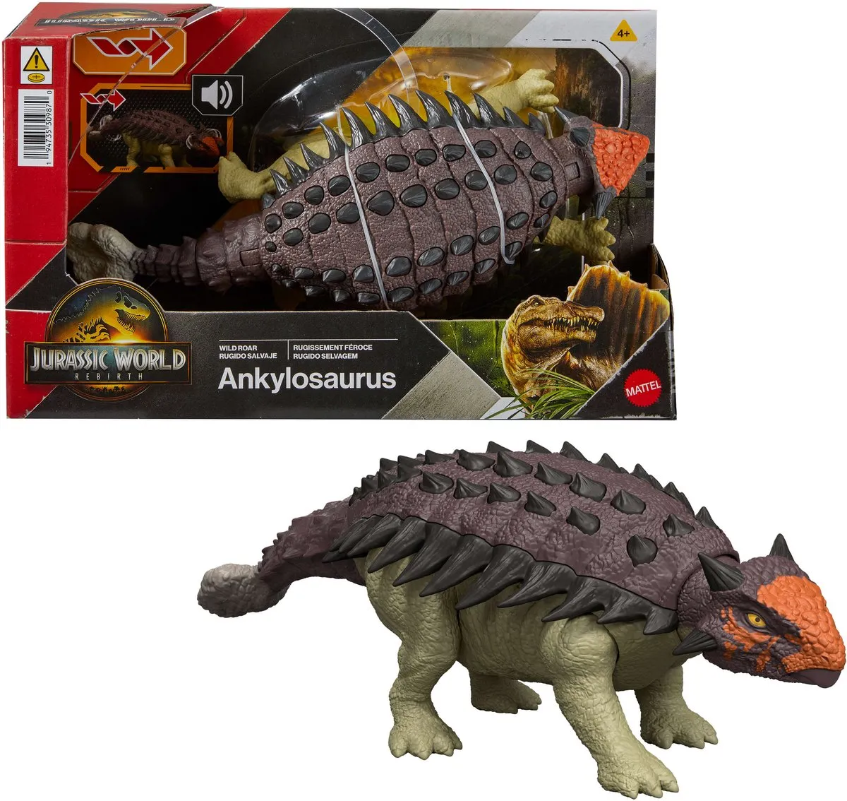 Jurassic World Rebirth Ankylosaurus - MATTJGB90 - Geluid & Staartaanval - afbeelding 6 van 6
