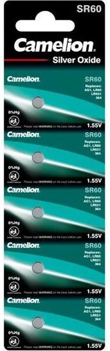 Camelion SR60W Knoopcellen - 5 Stuks - afbeelding 3 van 4