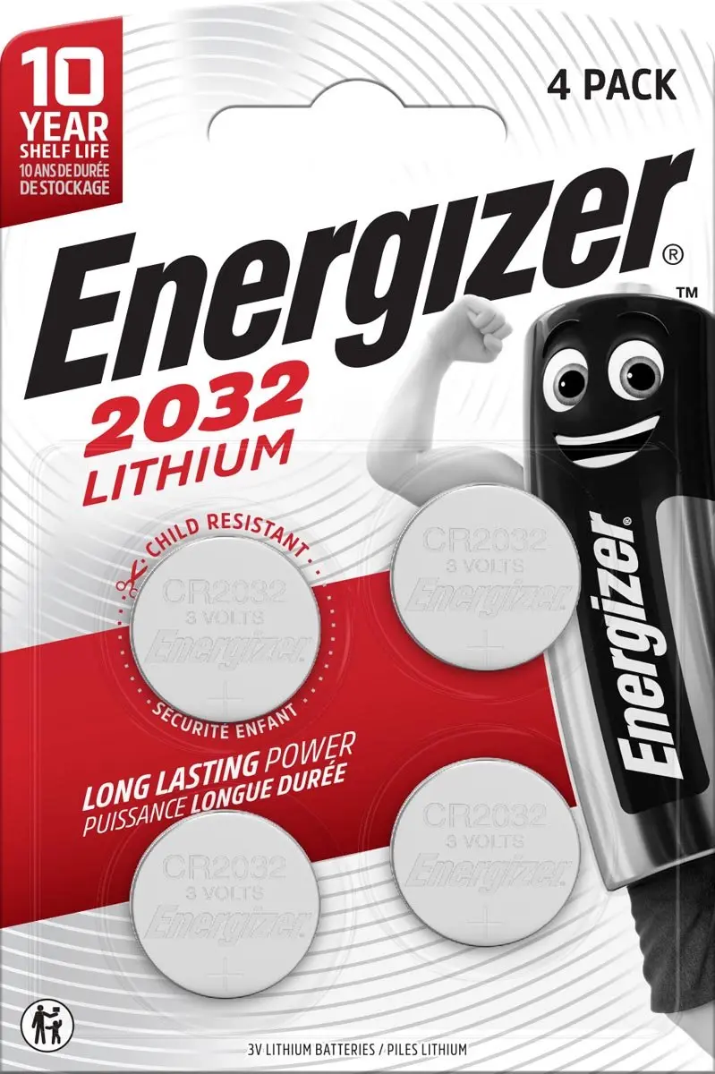 Energizer CR2032 Lithium Knoopcel - 4 Stuks - afbeelding 2 van 3