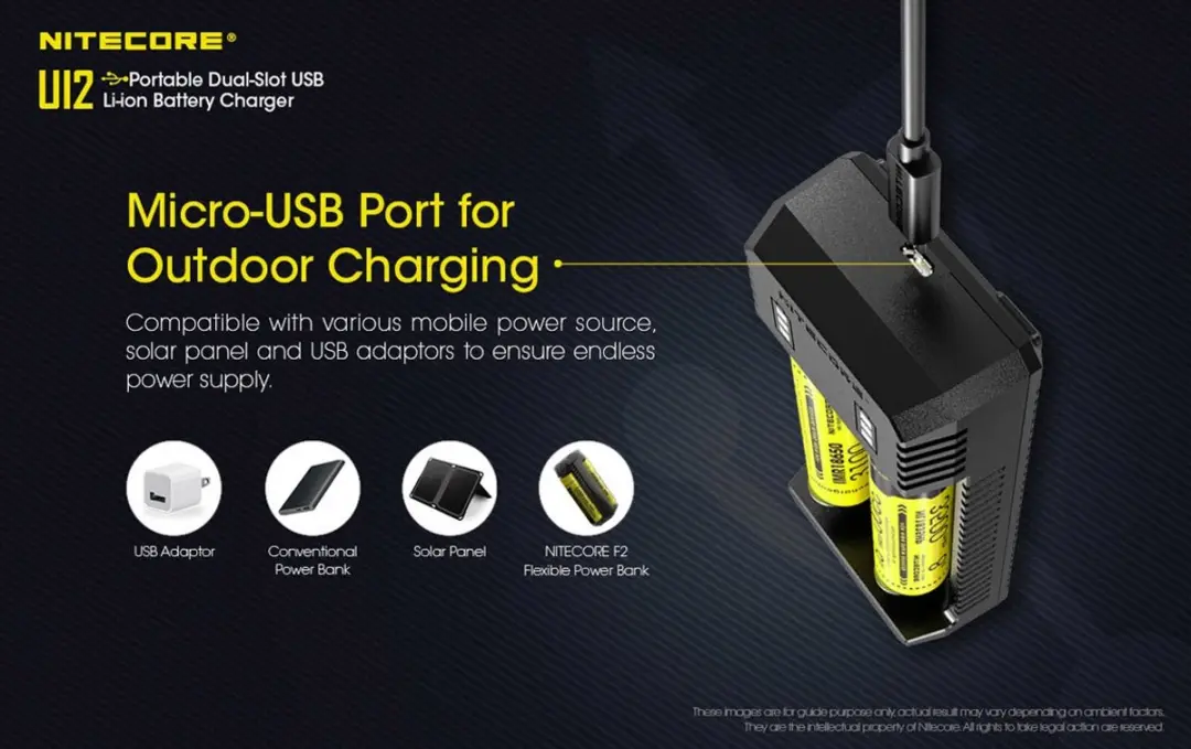 Nitecore UI2 Batterijlader - AA 2x - afbeelding 2 van 6