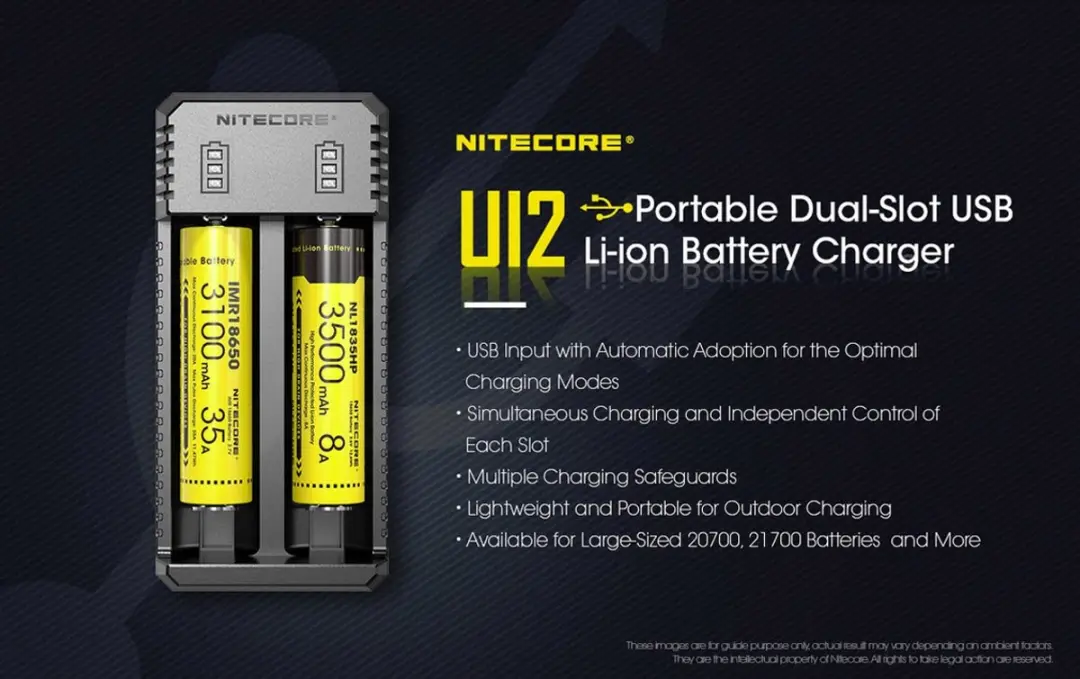 Nitecore UI2 Batterijlader - AA 2x - afbeelding 5 van 6