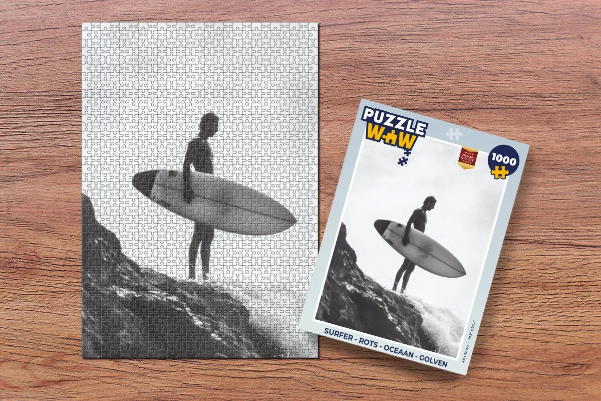 PuzzleWow Surfer Rots Oceaan Legpuzzel 1000 Stuks