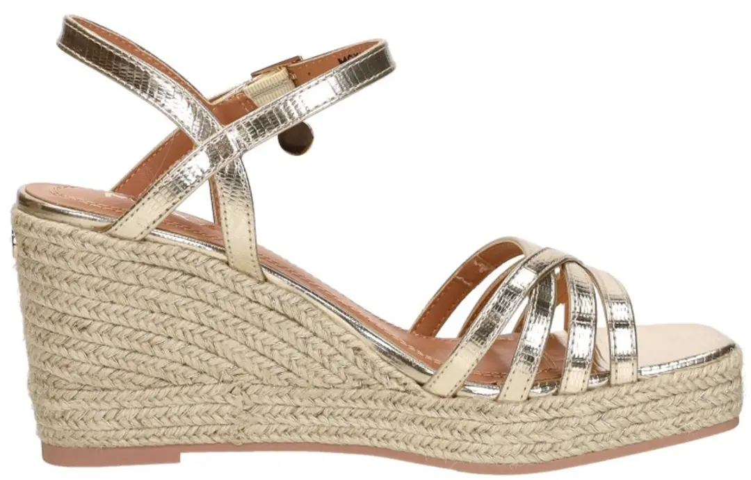 Mexx Noemi Pakina Sandalen - Met Sleehak - Dames - Goudkleurig - Maat 36