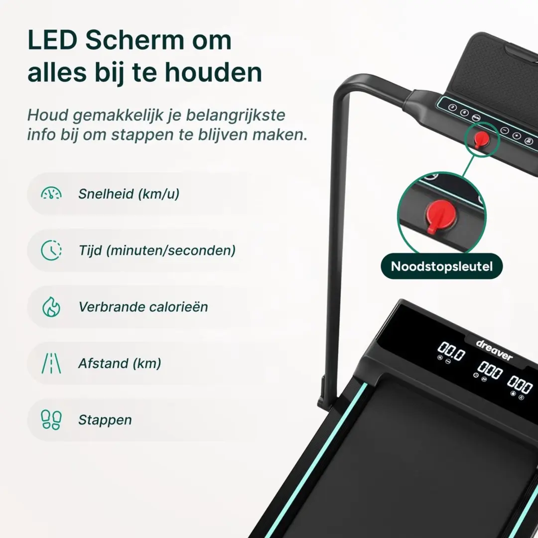 Dreaver Motion Pro Loopband Inklapbaar 12KM/U - Zwart - afbeelding 2 van 6