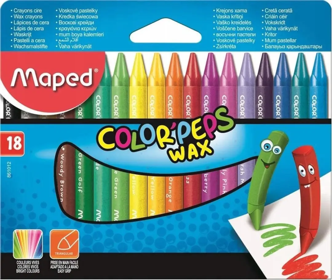 Maped Color'Peps Wax Kleurpotloden 18 Stuks - afbeelding 2 van 5