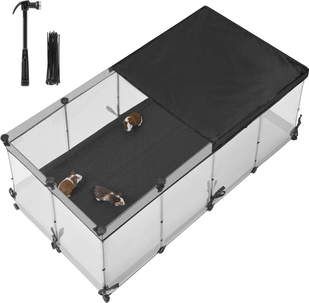 Songmics LPC016W01 Kleindierverblijf 144x74x57cm