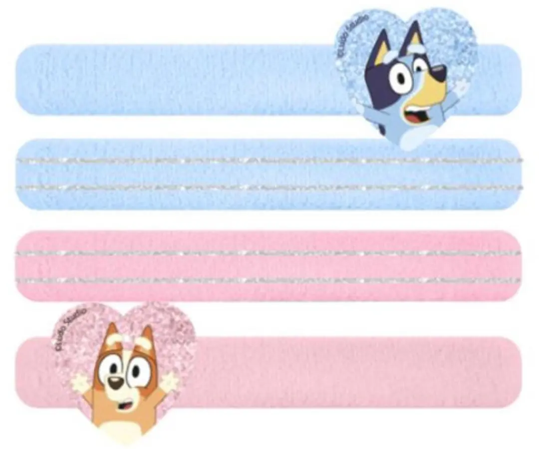 Bluey Heart Haarelastiekset - 4-delig - afbeelding 2 van 2