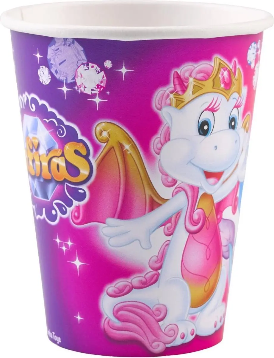 Feestbekers Safiras 250 ml 8 Stuks Paars/roze