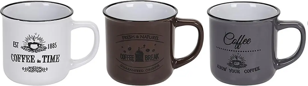 Set 3x koffiemok 330ml (kadoset)