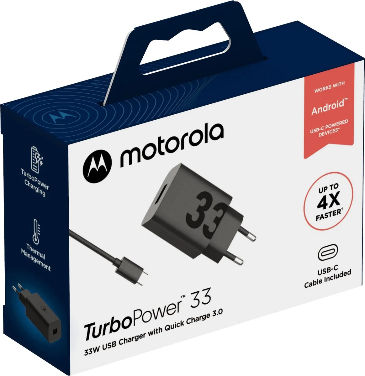 Motorola TurboPower 33W USB-A Snellader SJMC332-C - Zwart