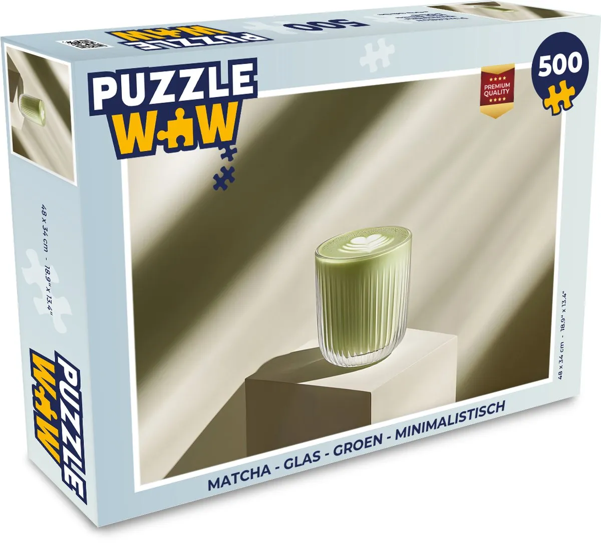 PuzzleWow Matcha Glas Puzzel 500 Stuks - MPN 8721374596426