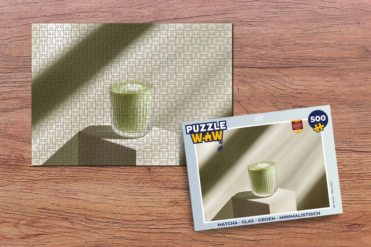PuzzleWow Matcha Glas Puzzel 500 Stuks - MPN 8721374596426