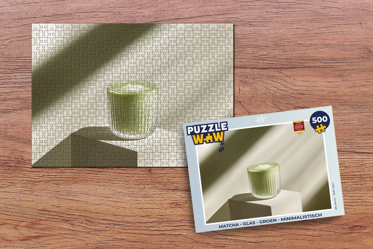 PuzzleWow Matcha Glas Puzzel 500 Stuks - MPN 8721374596426