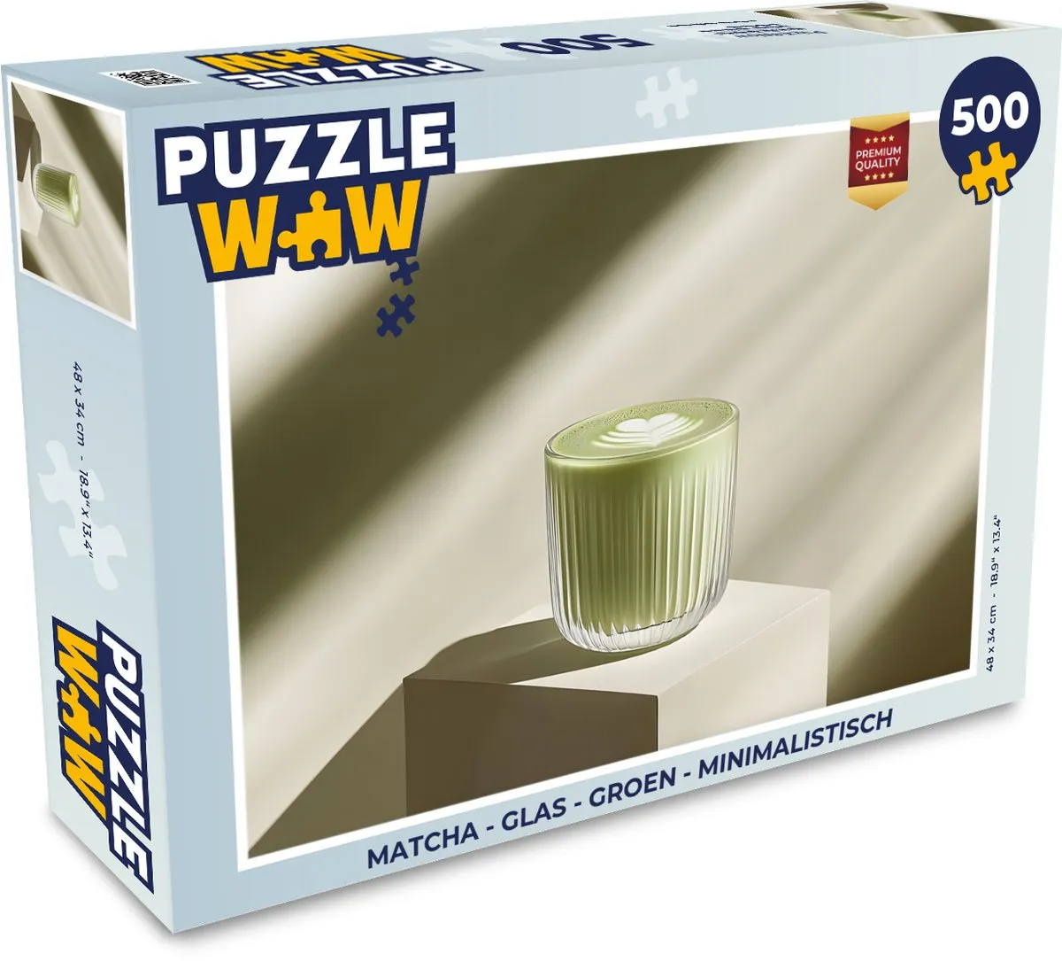 PuzzleWow Matcha Glas Puzzel 500 Stuks - MPN 8721374596426