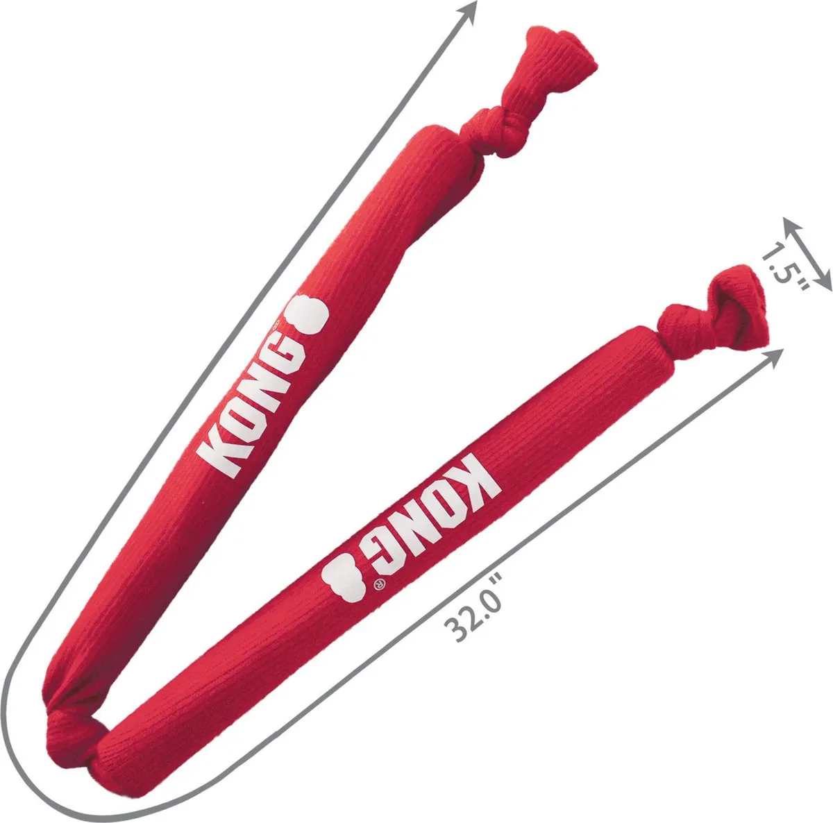 KONG Signature Crunch Rope Double Hondenspeelgoed 89cm - Rood