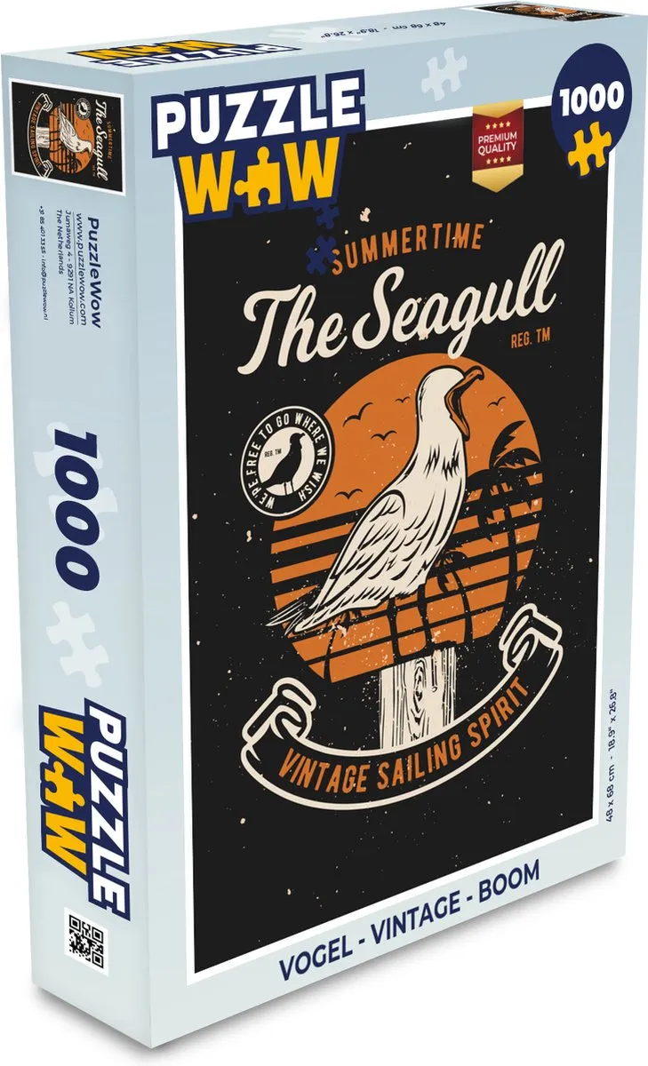 PuzzleWow Vogel Boom Legpuzzel 1000 Stuks