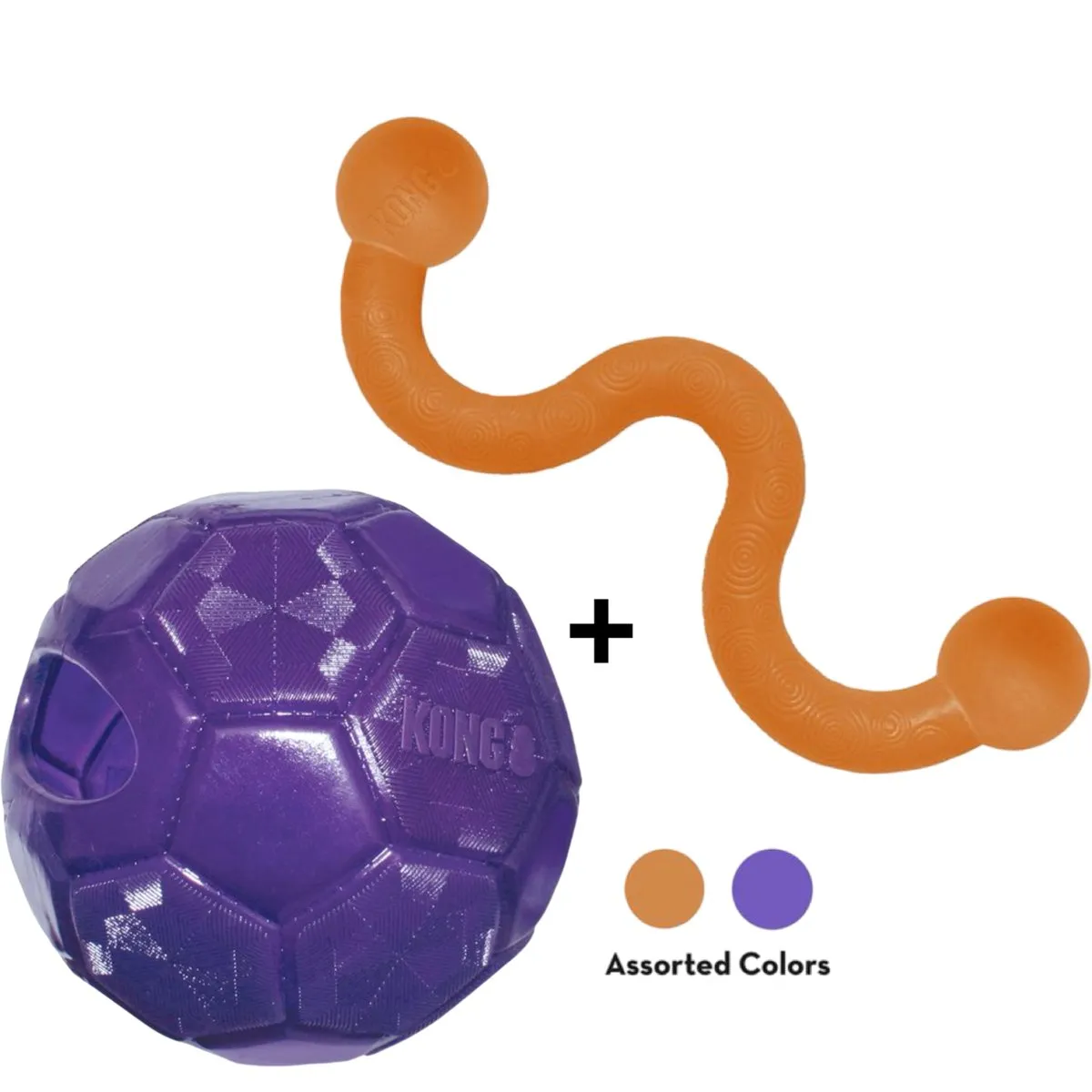 KONG Ogee TPR Stick Assorti 30cm + Flexball Paars 15.5cm