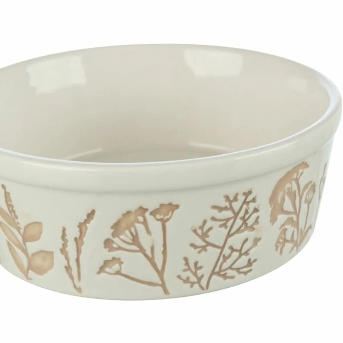 Trixie Voerbak/Drinkbak Keramiek 1,2L - Ø20cm - Taupe/Wit