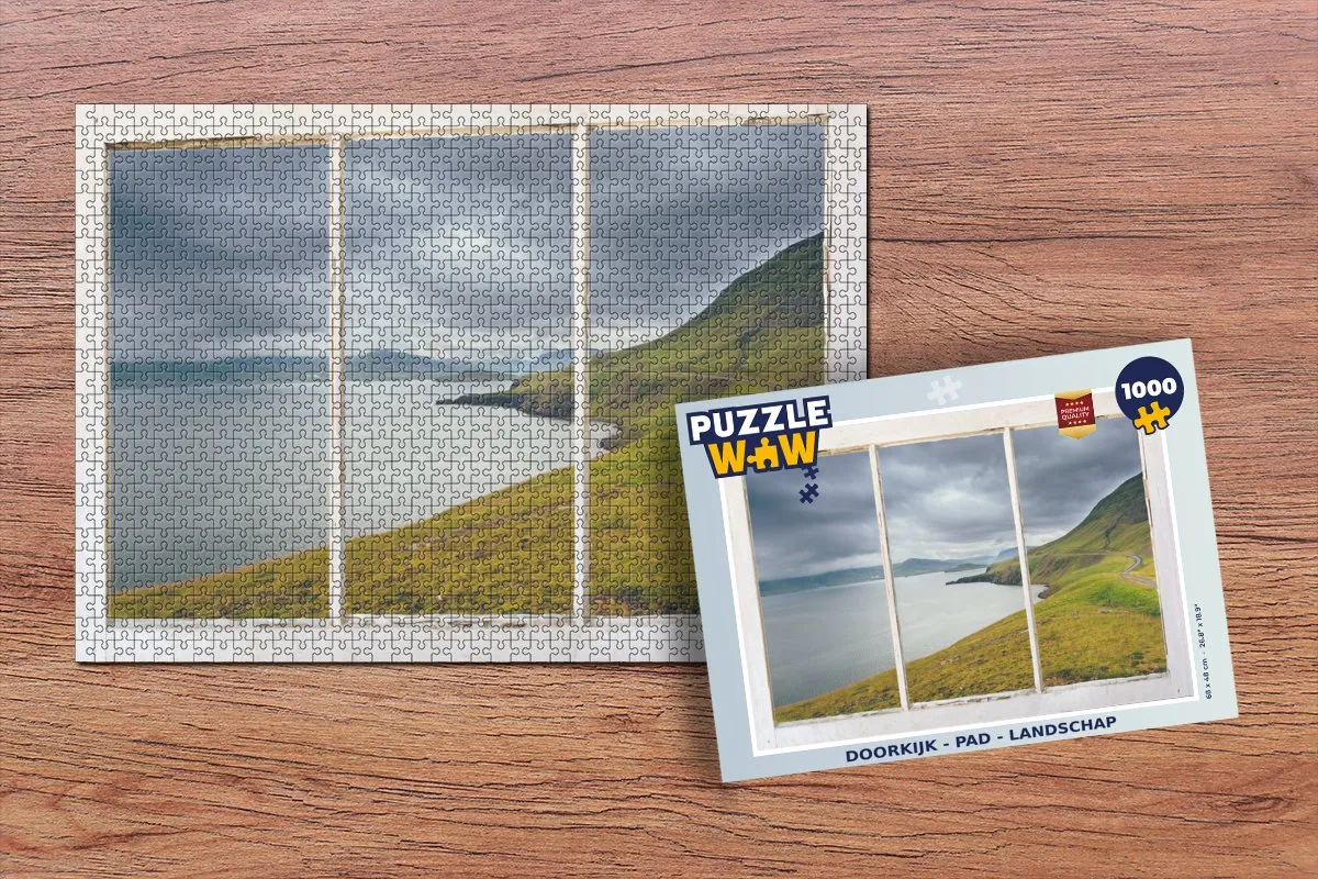 PuzzleWow Doorkijk Pad Landschap Legpuzzel 1000 Stuks - Multicolor