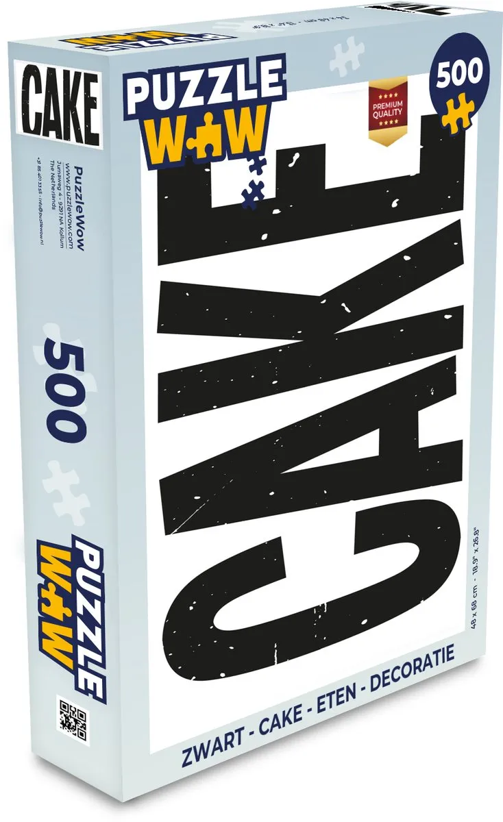 PuzzleWow Cake Puzzel 500 Stuks