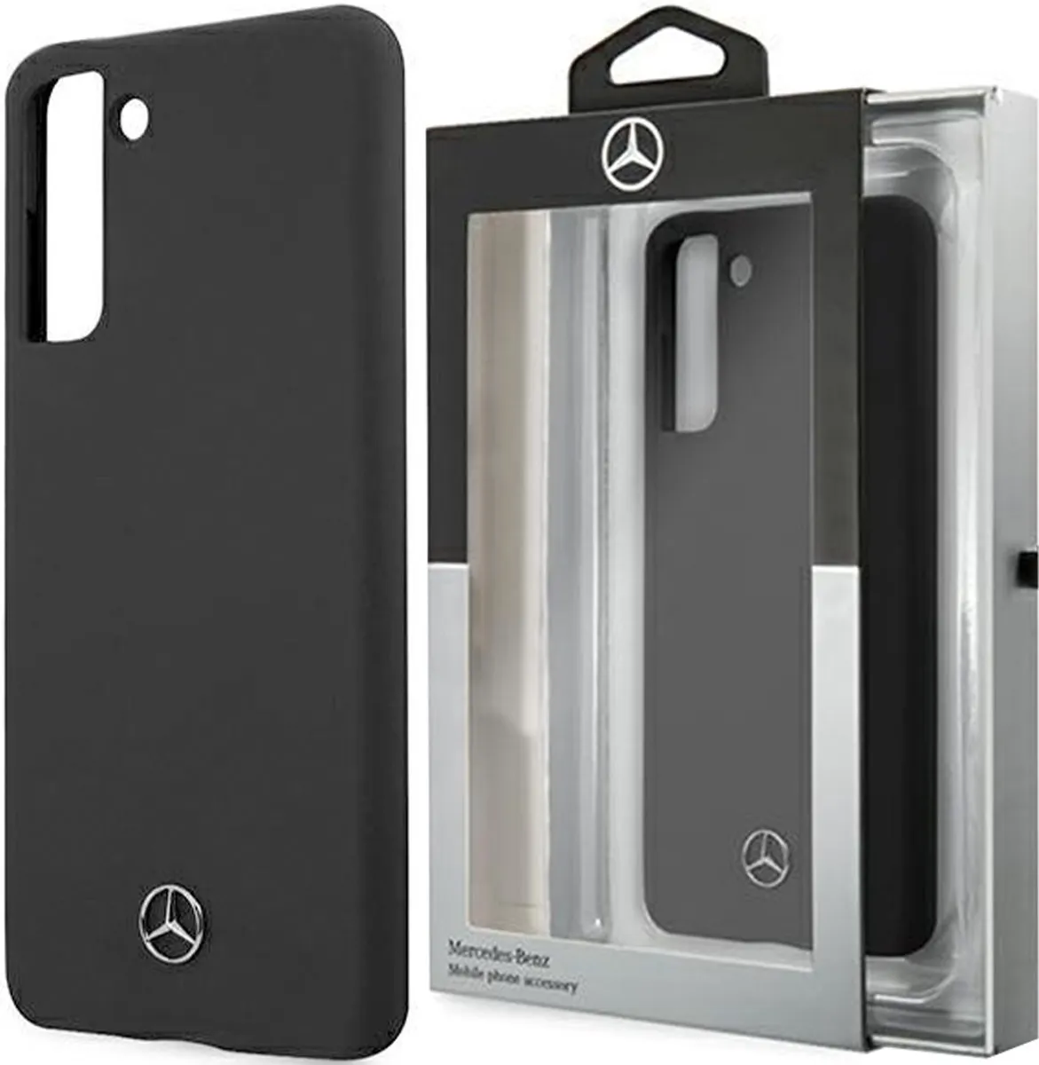 Mercedes-Benz Silicone Back Cover - Geschikt voor Samsung Galaxy S21+ (Plus-versie) - Zwart