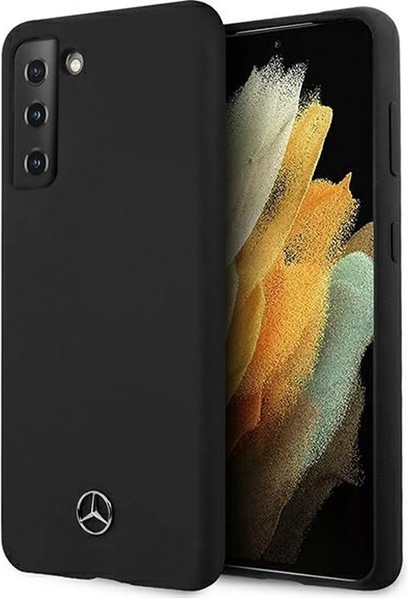 Mercedes-Benz Silicone Back Cover - Geschikt voor Samsung Galaxy S21+ (Plus-versie) - Zwart
