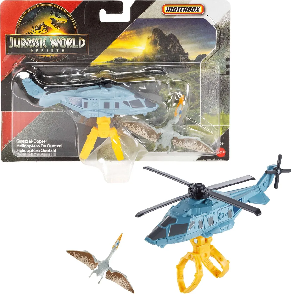 Jurassic World JGM07, Helikopter, 3 jaar, Metaal, Kunststof, Meerkleurig