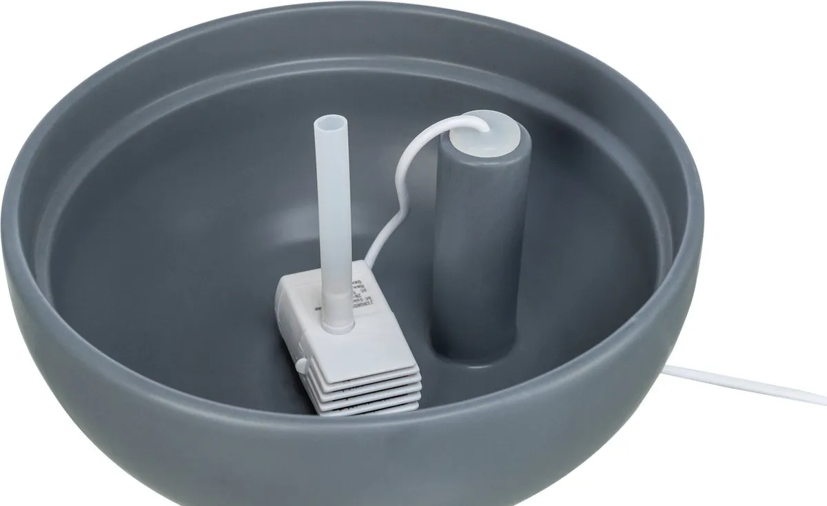 Trixie Vital Dome Drinkfontein Keramiek 1,5L - Grijs/Wit - afbeelding 6 van 6