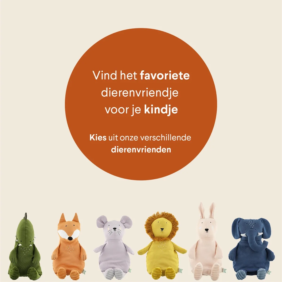 Trixie Mr. Fox Pluche Vos - 100% biologisch katoen - Groot