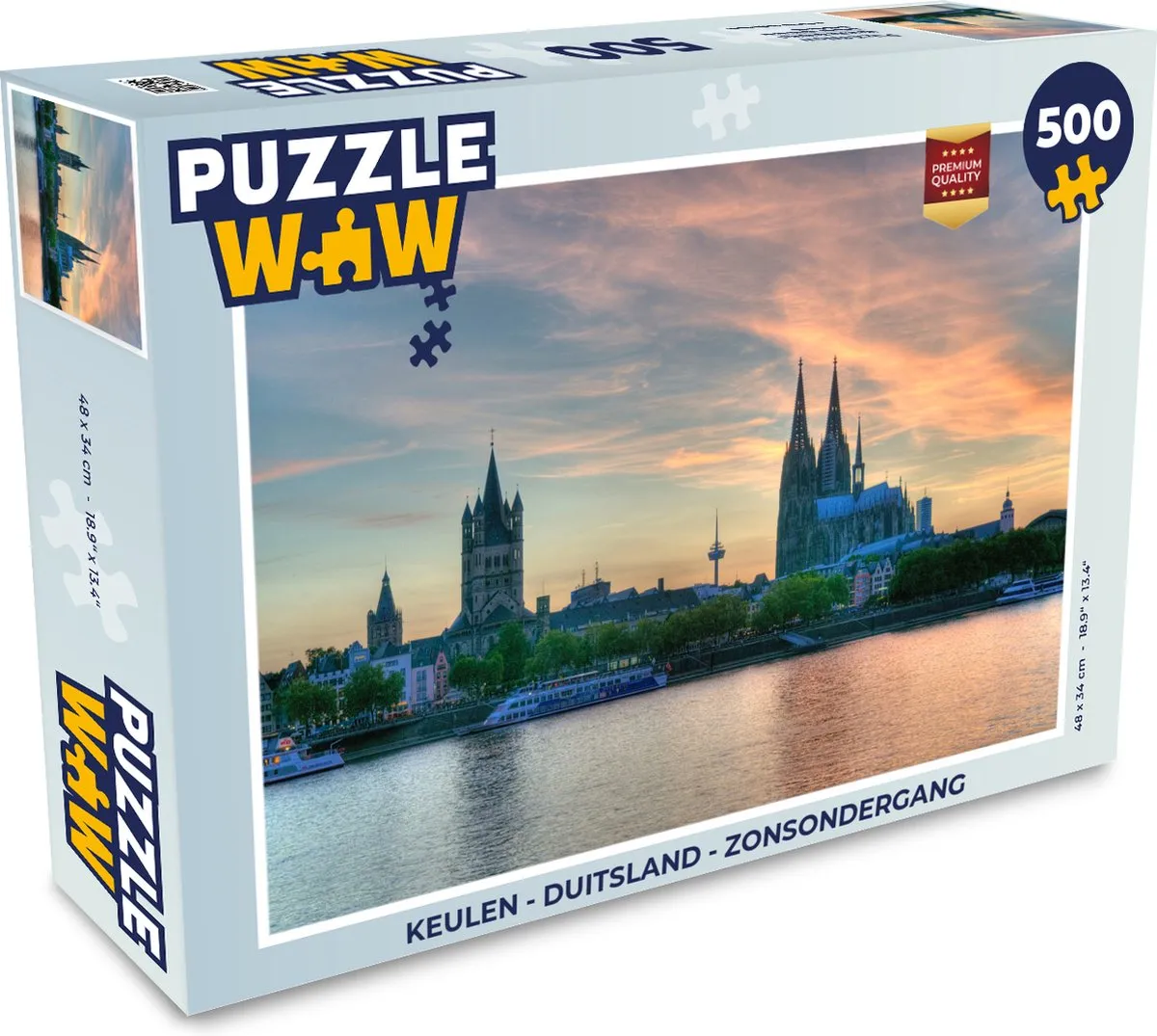 PuzzleWow Keulen Zonsondergang Legpuzzel 500 Stuks