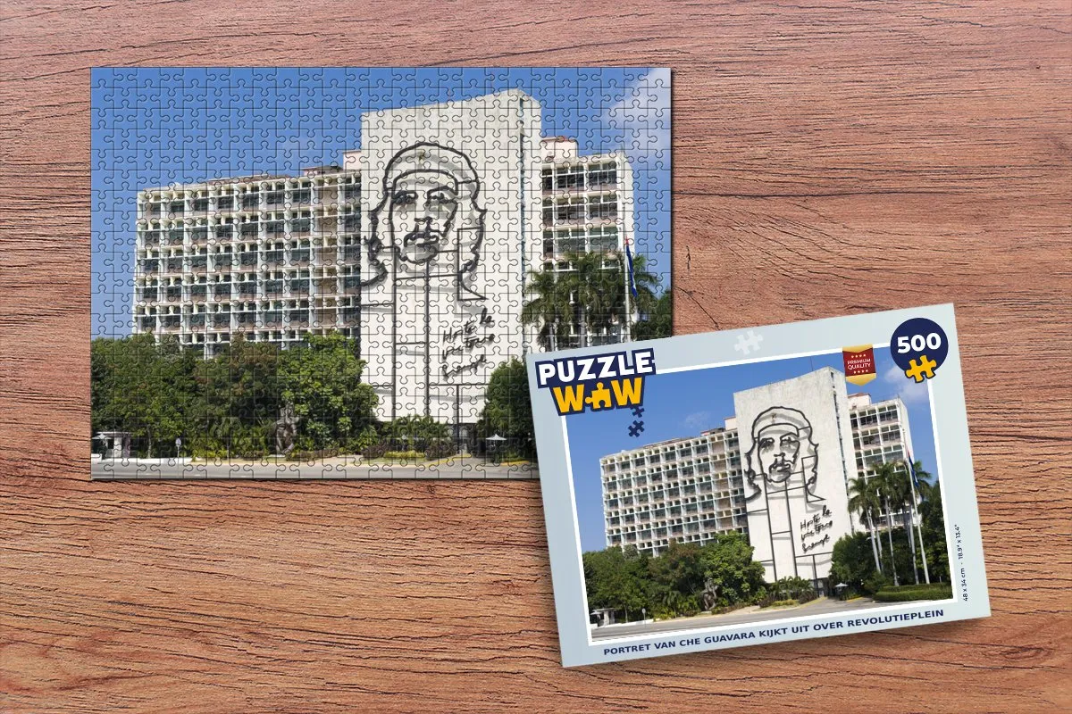 PuzzleWow Portret van Che Guevara Legpuzzel 500 Stuks - Multicolor