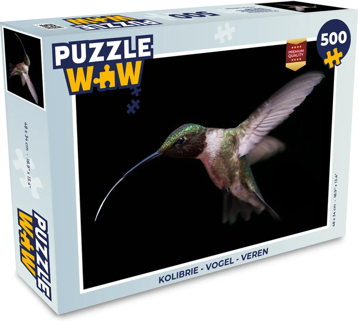 PuzzleWow Kolibrie Vogel Legpuzzel 500 Stuks