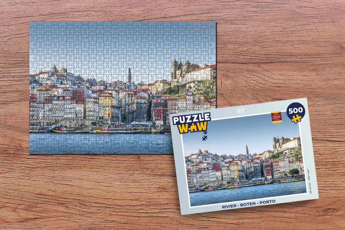 PuzzleWow Rivier Porto Legpuzzel 500 Stuks - Multicolor