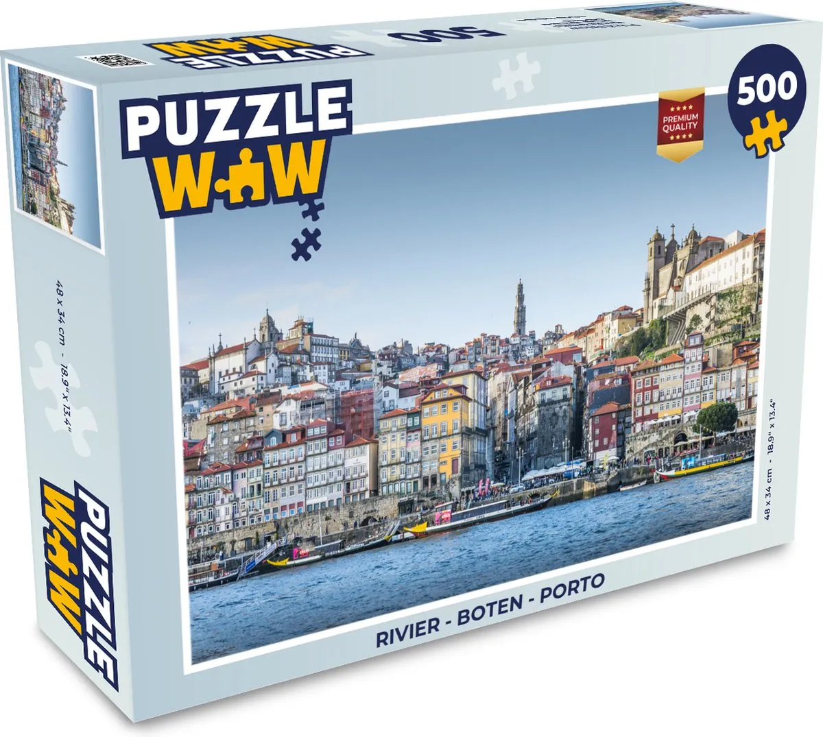 PuzzleWow Rivier Porto Legpuzzel 500 Stuks