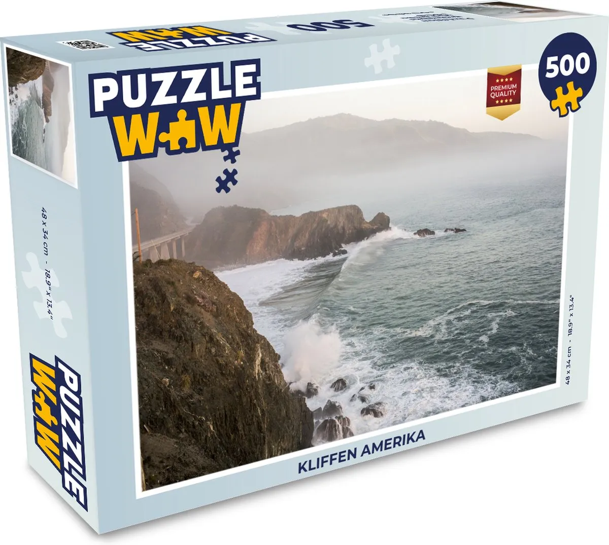 PuzzleWow Kliffen Amerika Legpuzzel 500 Stuks