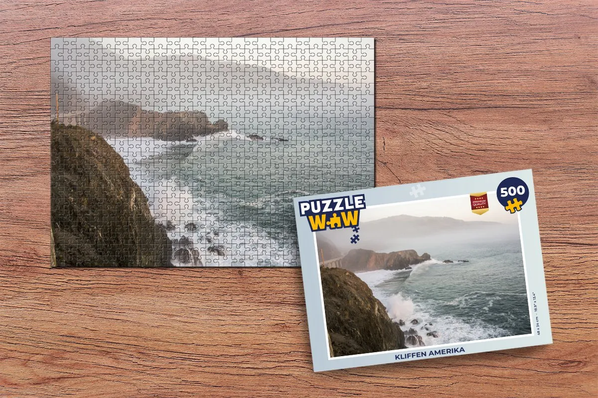 PuzzleWow Kliffen Amerika Legpuzzel 500 Stuks - Multicolor