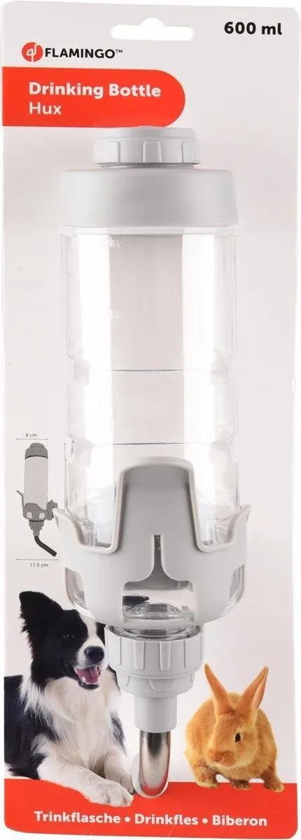 Flamingo Kel Drinkfles - 600ml - Grijs