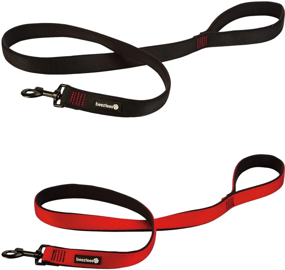 Beeztees Parinca Premium Hondenriem - Rood 120cm x 25mm