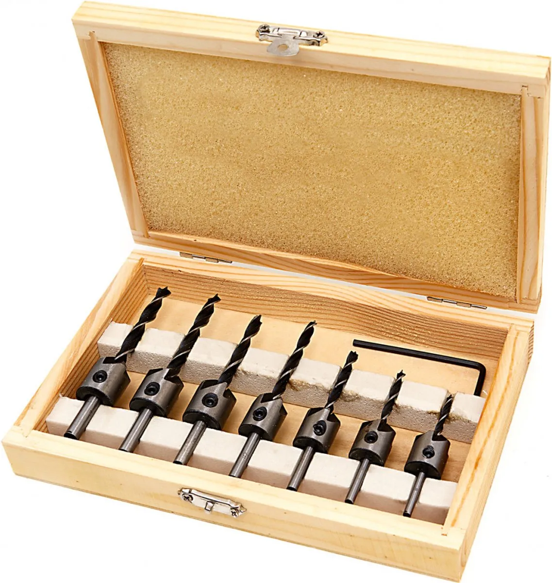 HBM 8-delige Houtborenset Verzinkborenset Model 1