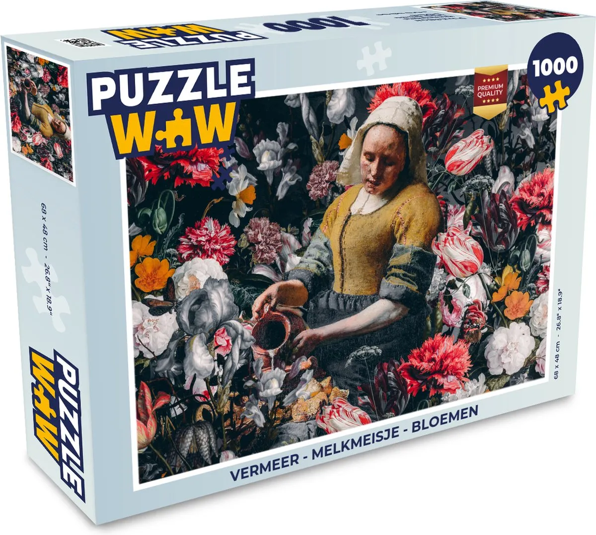 PuzzleWow Vermeer Melkmeisje Legpuzzel 1000 Stuks