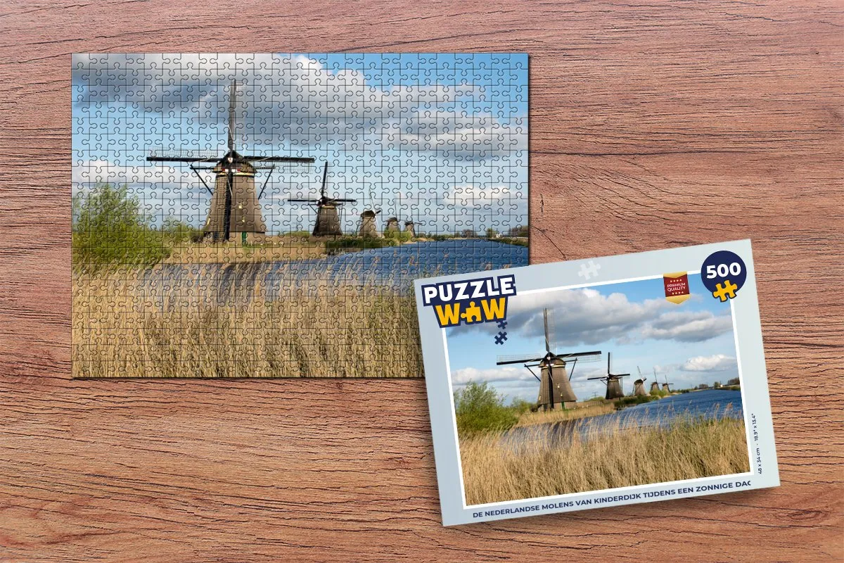 PuzzleWow Landschap Nederland Legpuzzel 500 Stuks - Multicolor