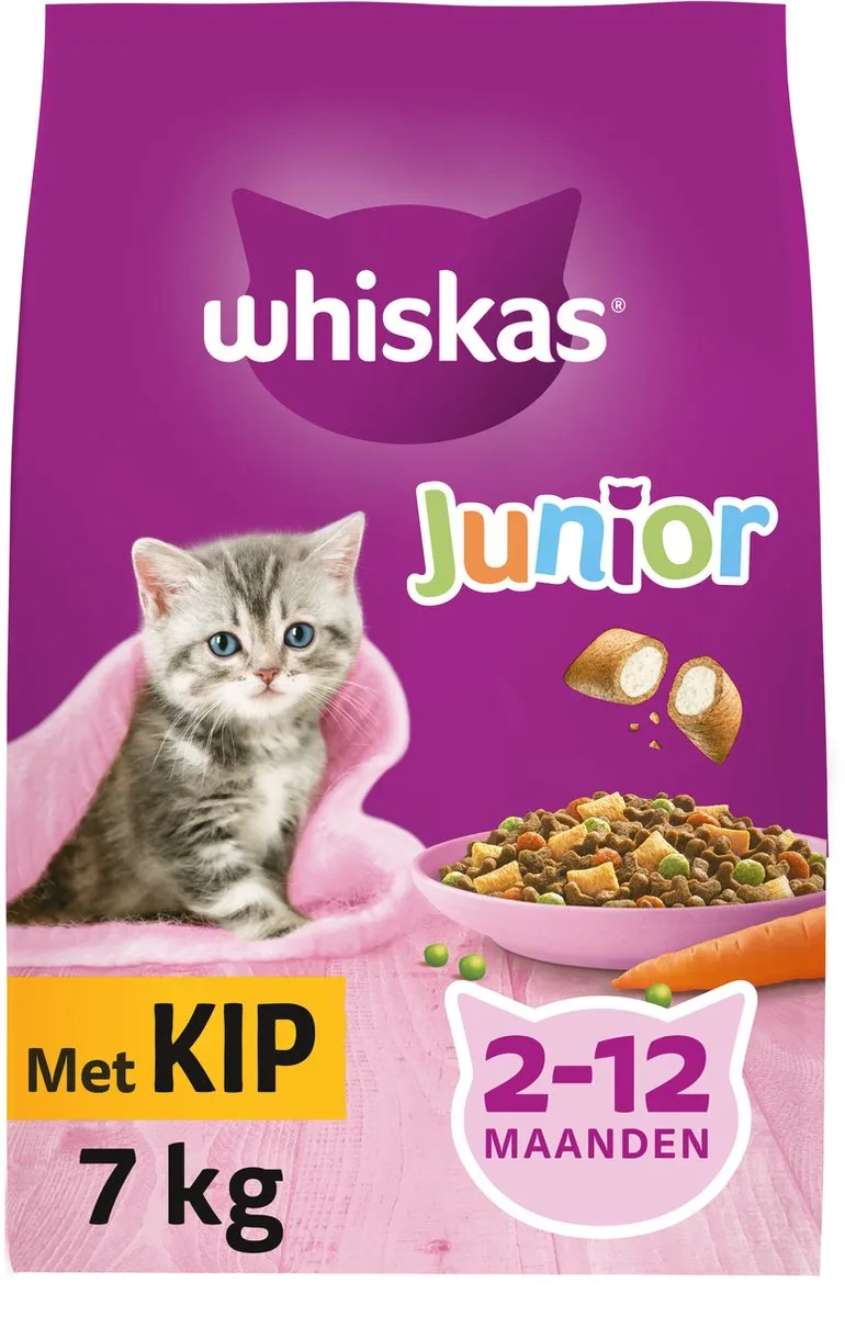 Whiskas Junior Kip Kattenbrokken 7kg