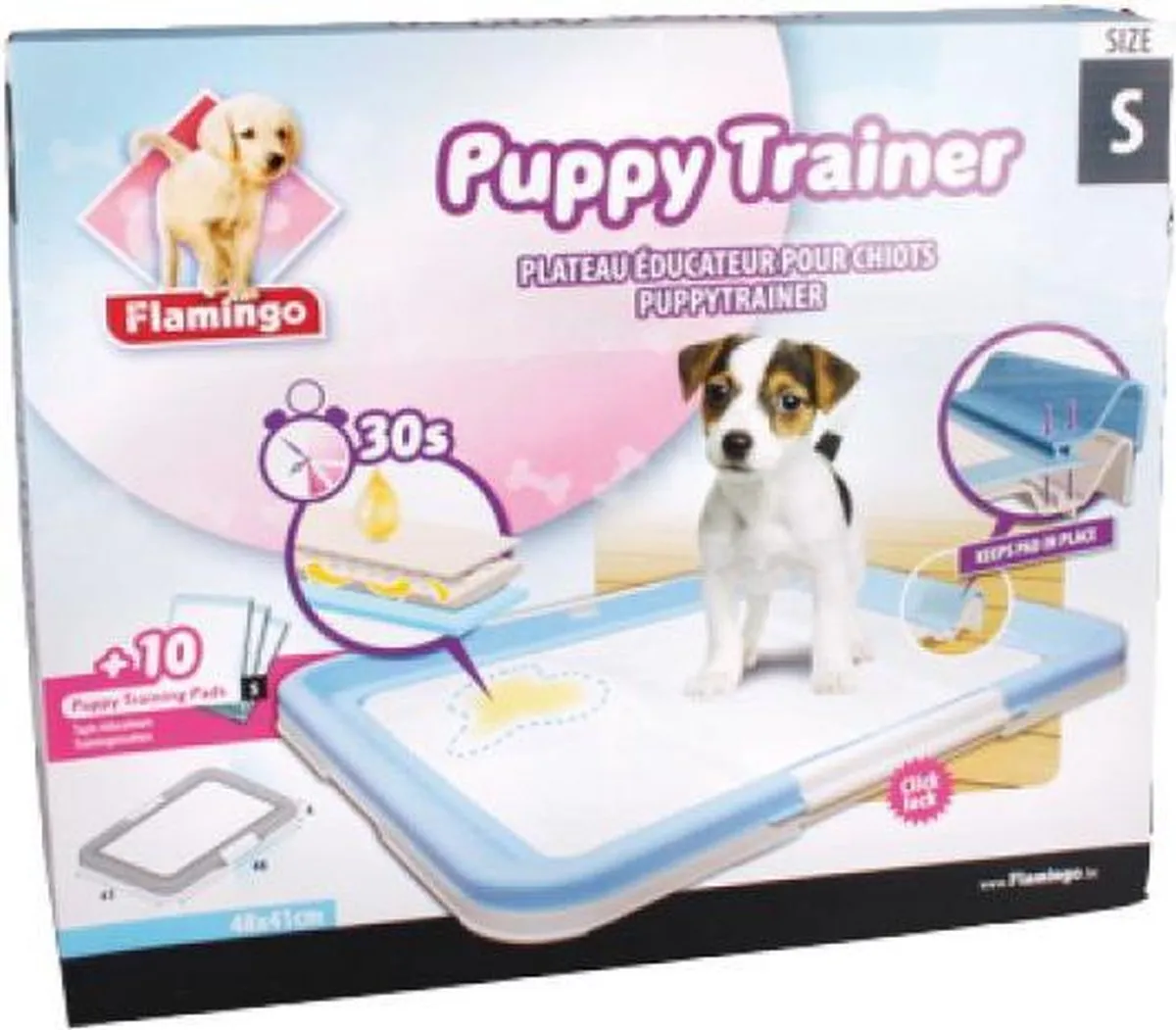 Flamingo Puppy Trainer Plateau - Grijs - 47x36x3.4cm
