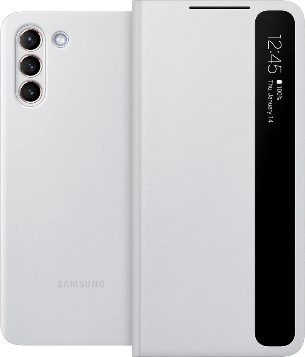 Samsung Clear View Cover EF-ZG996CJEGEE - Galaxy S21 Plus - Lichtgrijs