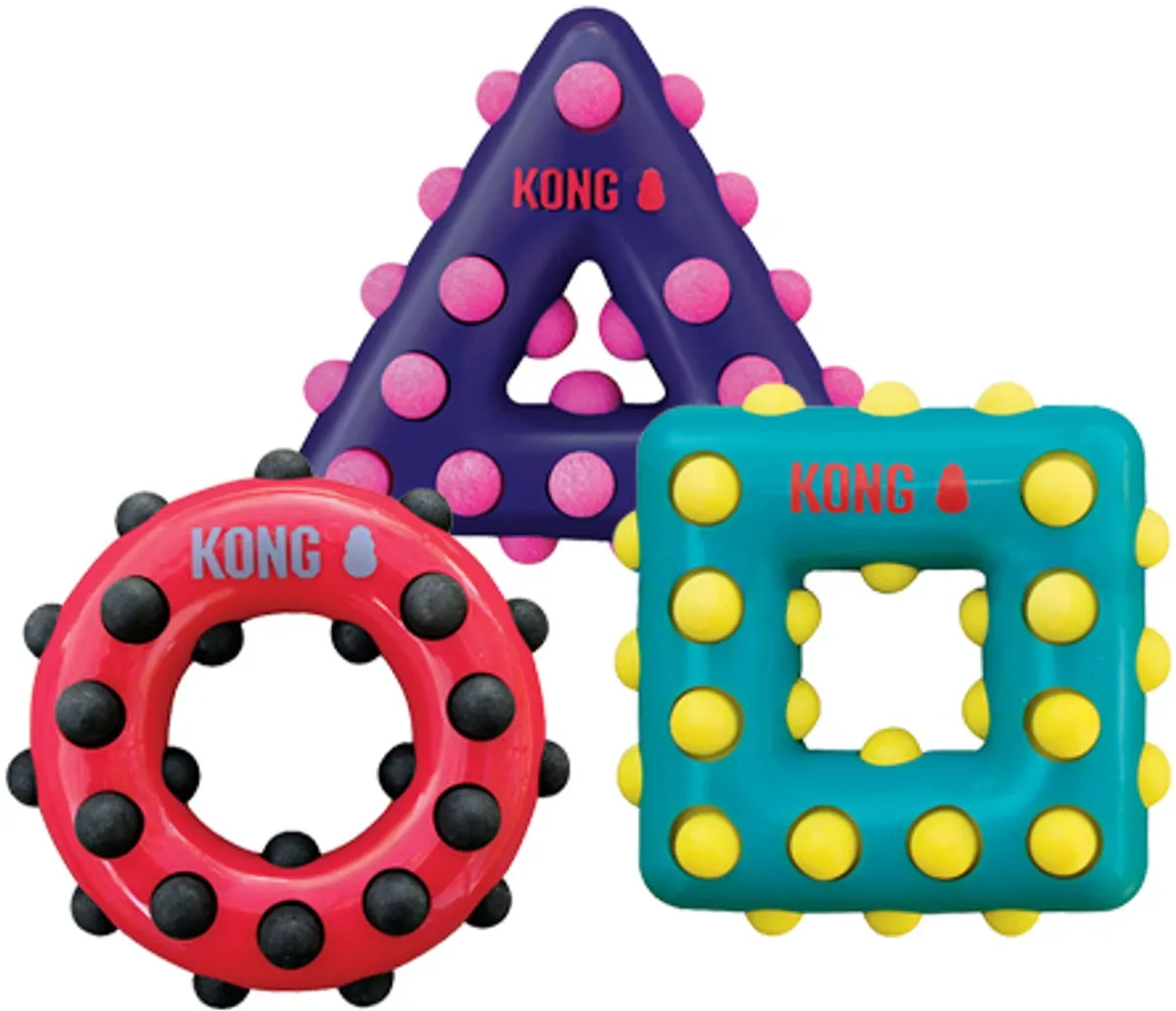 KONG Dotz Circle 14,5x14,5x4,5cm - Rood