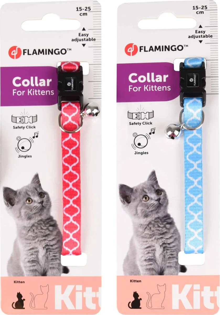 Flamingo Amsi Kittenhalsband 15-25cm 10mm - 128320 - Assortiment
