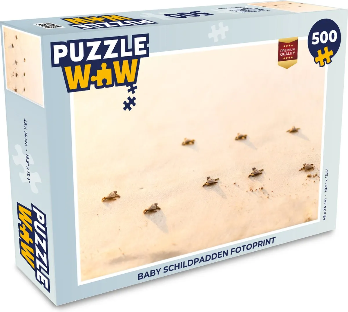PuzzleWow Baby Schildpadden Fotoprint Legpuzzel 500 Stuks