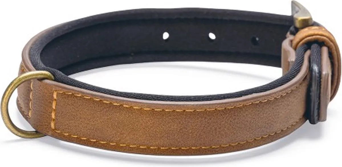 Beeztees Balacron Ax Halsband Hond - Bruin - 31-39cm x 20mm