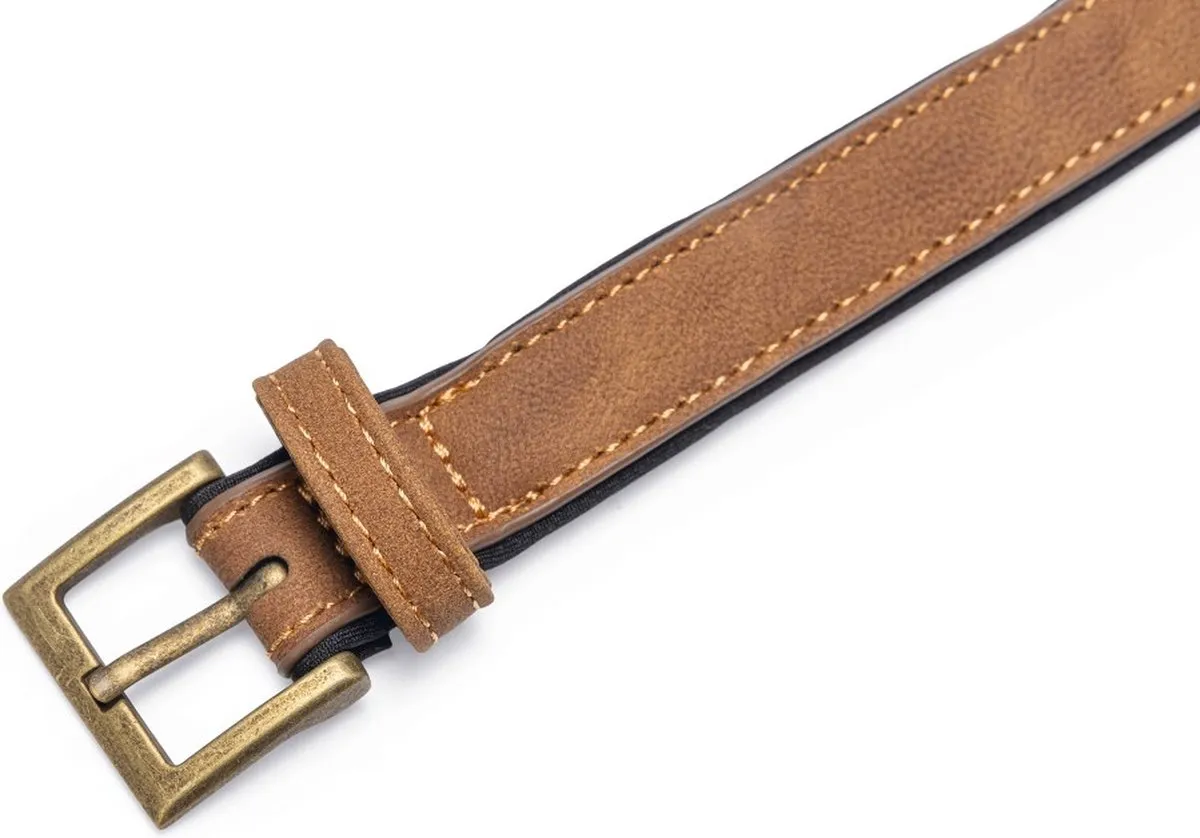 Beeztees Balacron Ax Halsband Hond - Bruin - 31-39cm x 20mm