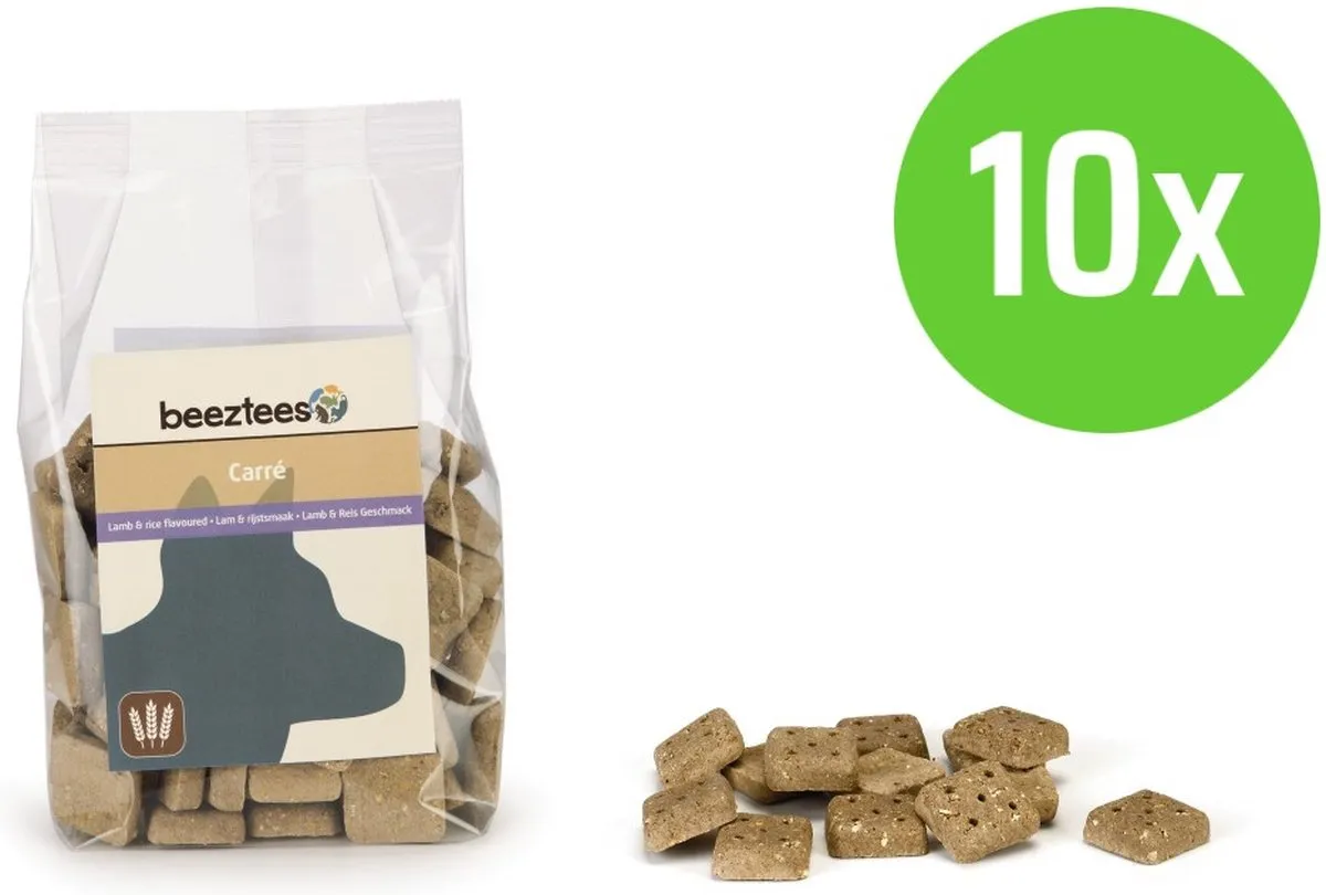 Beeztees Carre Lam & Rijst Hondensnack 400g